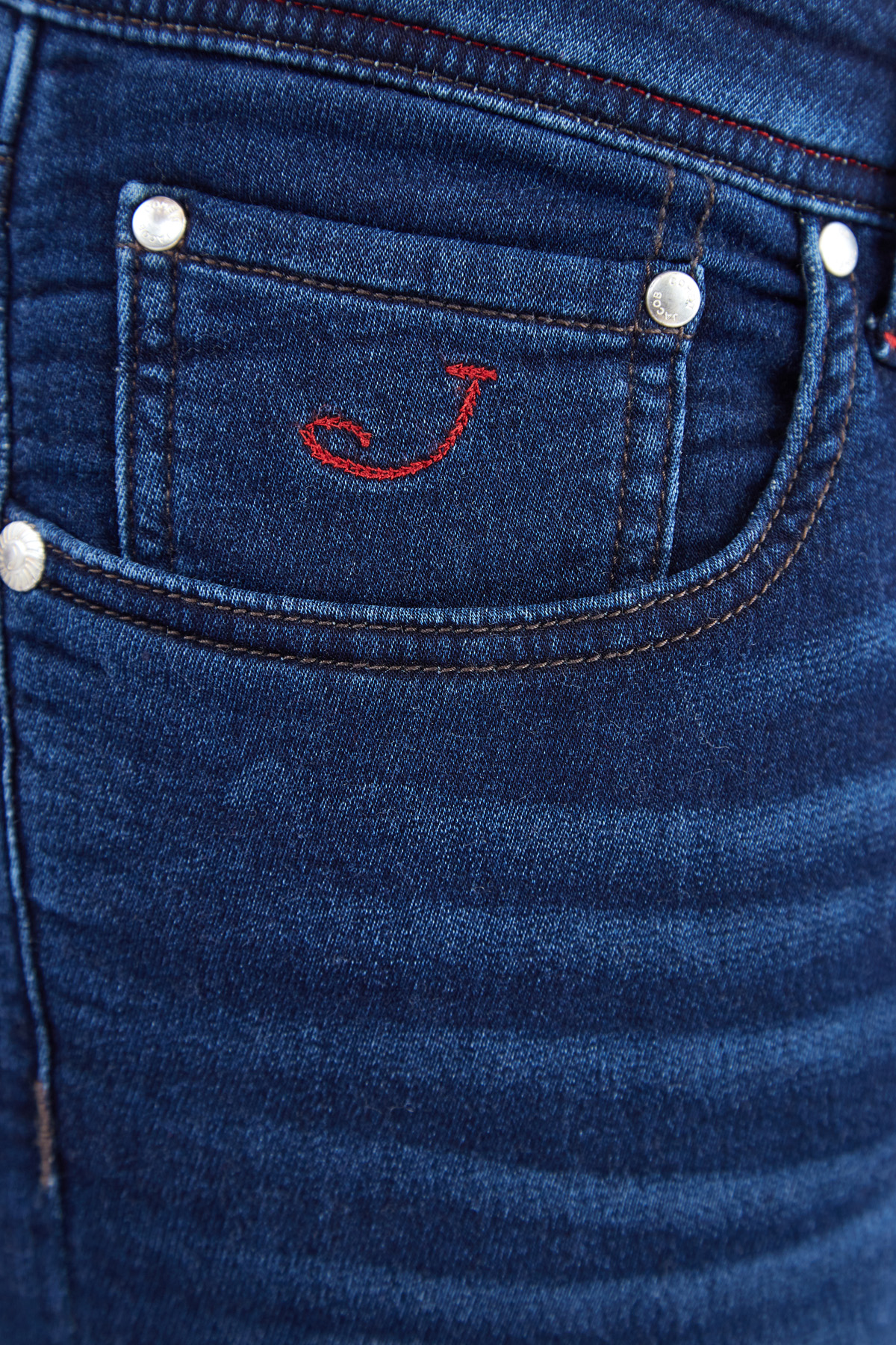 Джинсы ручной работы с утепленной шерстяной отделкой JACOB COHEN, цвет синий, размер 56 - фото 6